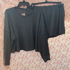 NWT boohoo striped lounge set